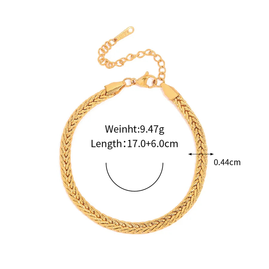 Pulsera redonda dorada de acero 304, estilo INS para mujer - imagen 7