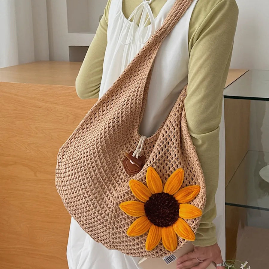 Bolso de crochet con diseño calado para mujer, estilo veraniego - imagen 3