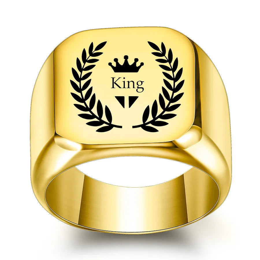 Anillos de acero de titanio para hombre en color liso, hip-hop - imagen 9