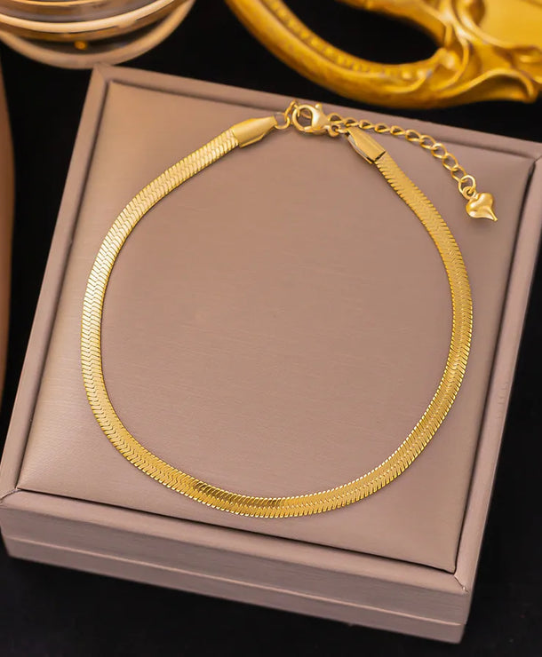 Pulsera de corazones con cadena cubana en acero 304 y baño de oro 18K - imagen 21