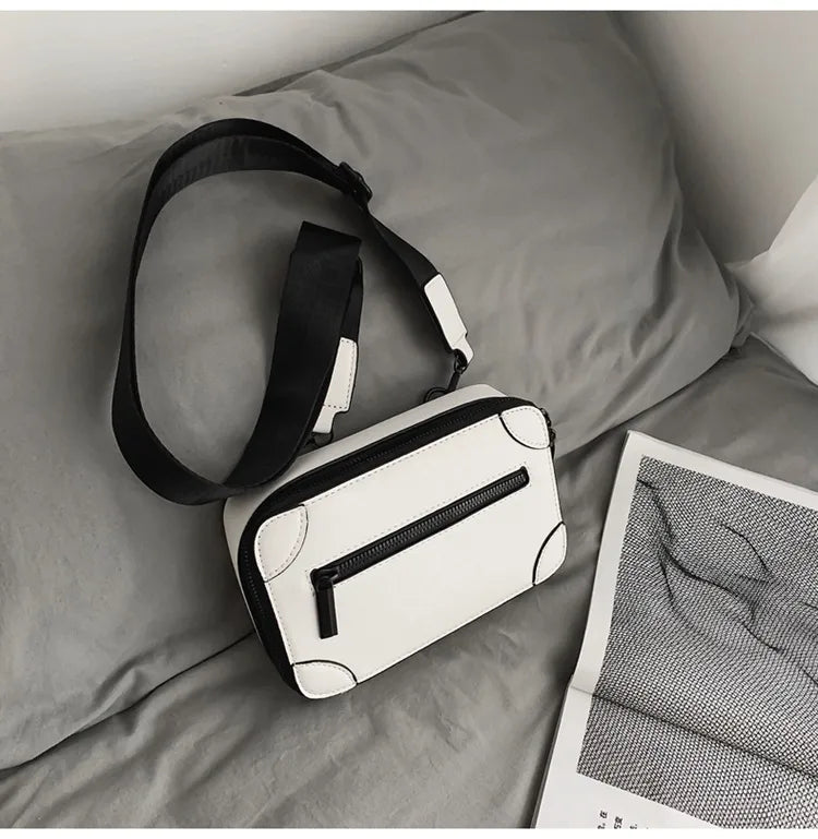 Bolso de hombro de piel sintética para hombre, estilo streetwear - imagen 6