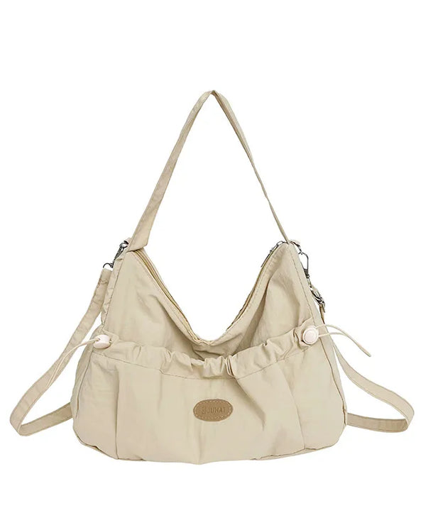 Bolso cruzado forma dumpling para mujer en nylon con pliegues - imagen 5