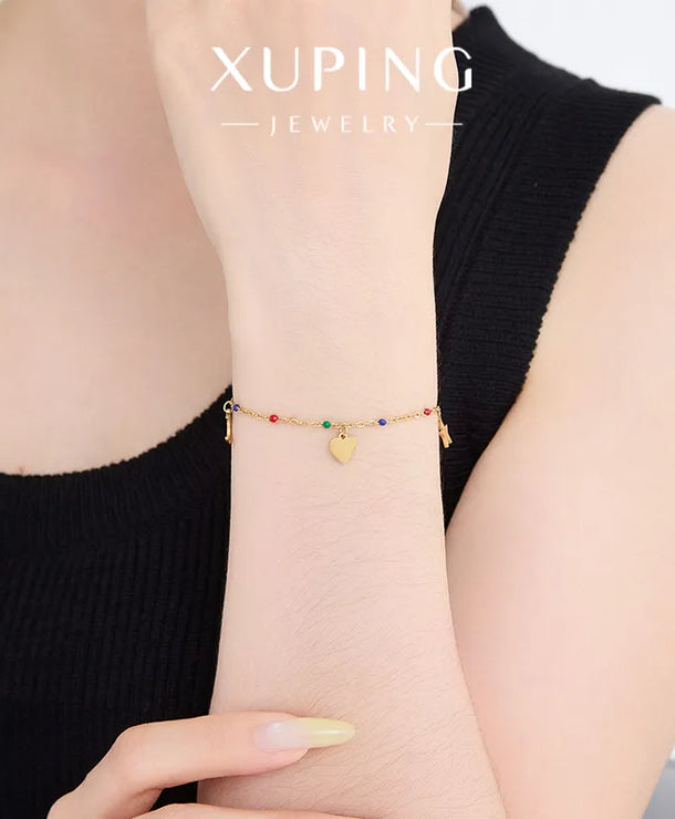 Pulsera XUPING de acero 304 con diseño de luna en esmalte para mujer - imagen 6
