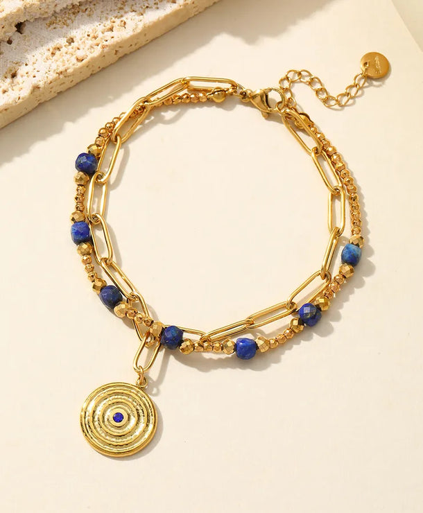Pulsera de acero 304 con dijes de estrella de mar, corazón y concha - imagen 12