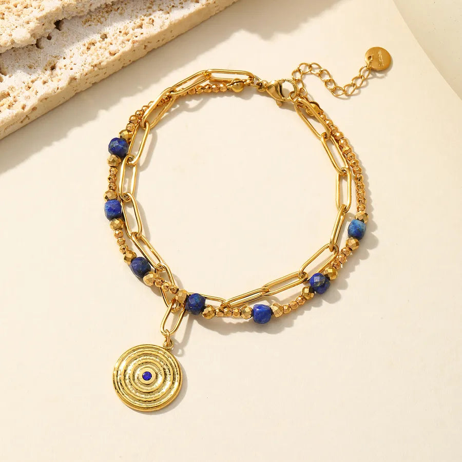Pulsera de acero 304 con dijes de estrella de mar, corazón y concha - imagen 12