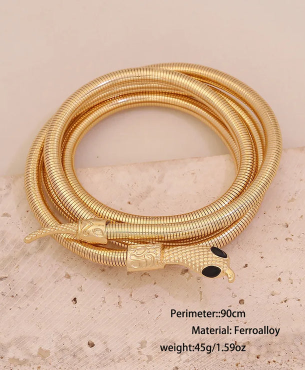 Brazaletes de aleación con diseño de serpiente, estilo elegante - imagen 9