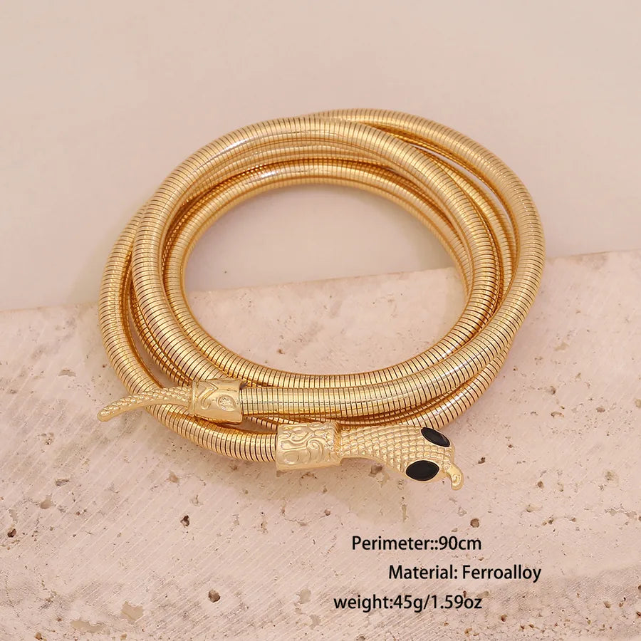 Brazaletes de aleación con diseño de serpiente, estilo elegante - imagen 9