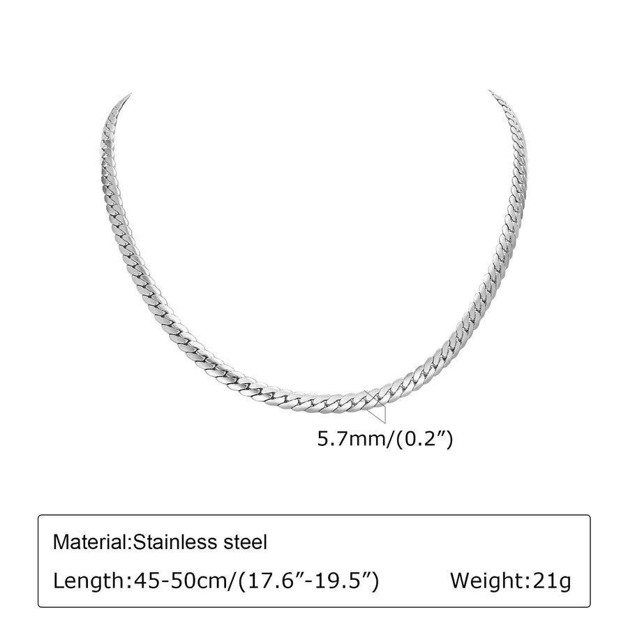Cadena de acero inoxidable 201 color plata para hombre - imagen 11