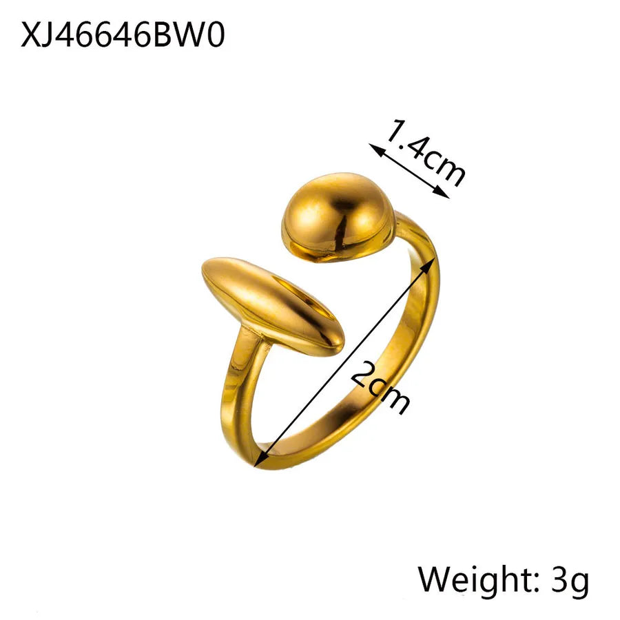 Anillo ajustable geométrico de acero de titanio para mujer - imagen 8