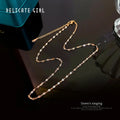  Rose Gold Lip Chain Titanium Steel Chain