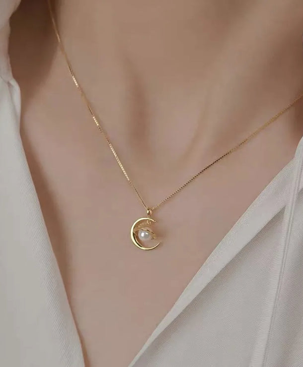 Collar con dije de plata esterlina 925 e incrustación de perla - imagen 3