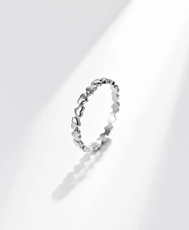 Anillo de acero inoxidable 304 con diseño de corazón para mujer - imagen 8