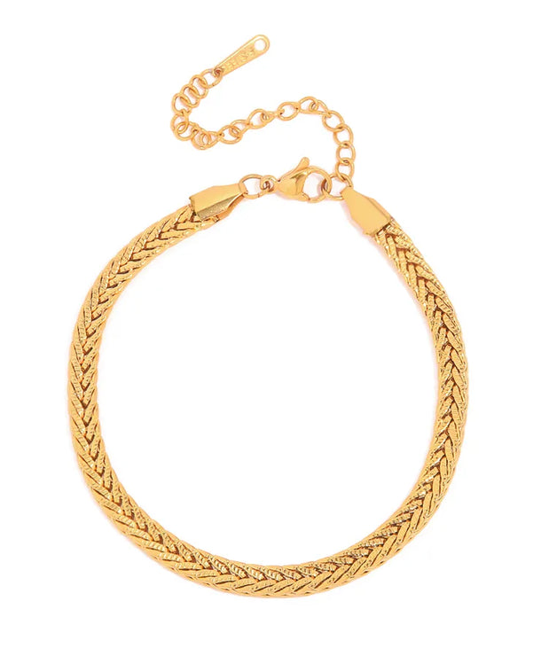 Pulsera redonda dorada de acero 304, estilo INS para mujer - imagen 6
