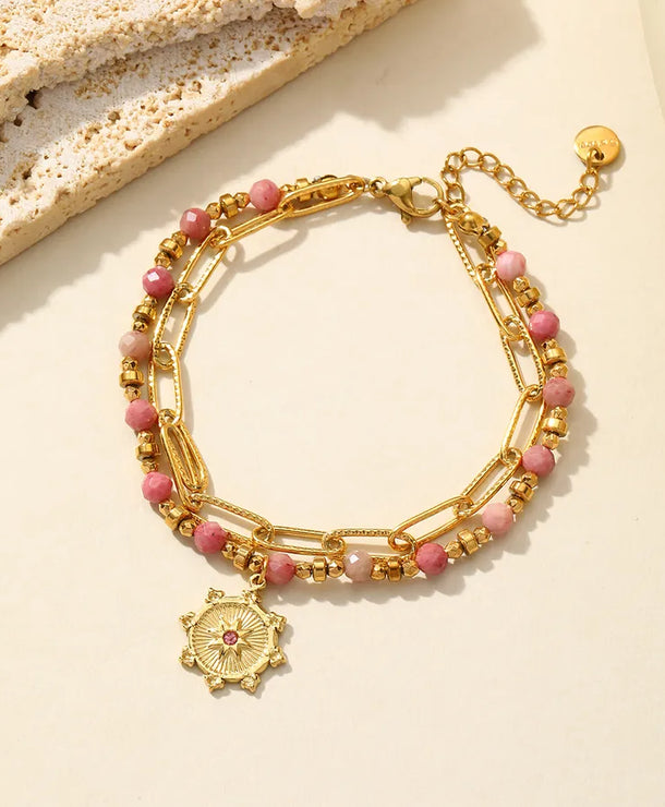 Pulsera de acero 304 con dijes de estrella de mar, corazón y concha - imagen 9