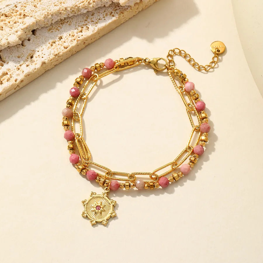 Pulsera de acero 304 con dijes de estrella de mar, corazón y concha - imagen 9