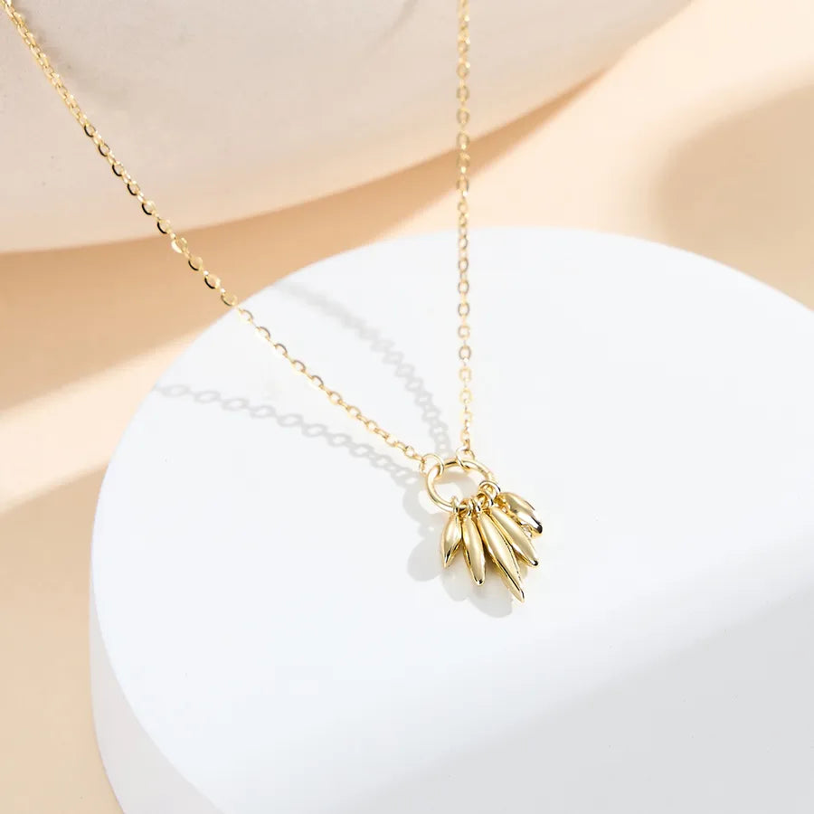 Collar de plata esterlina 925 con baño de rodio y doble corazón - imagen 3