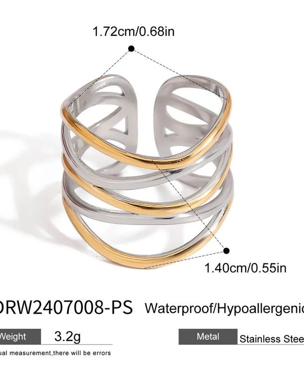 Anillos ajustables de acero inoxidable 316 con diseño de serpiente - imagen 15