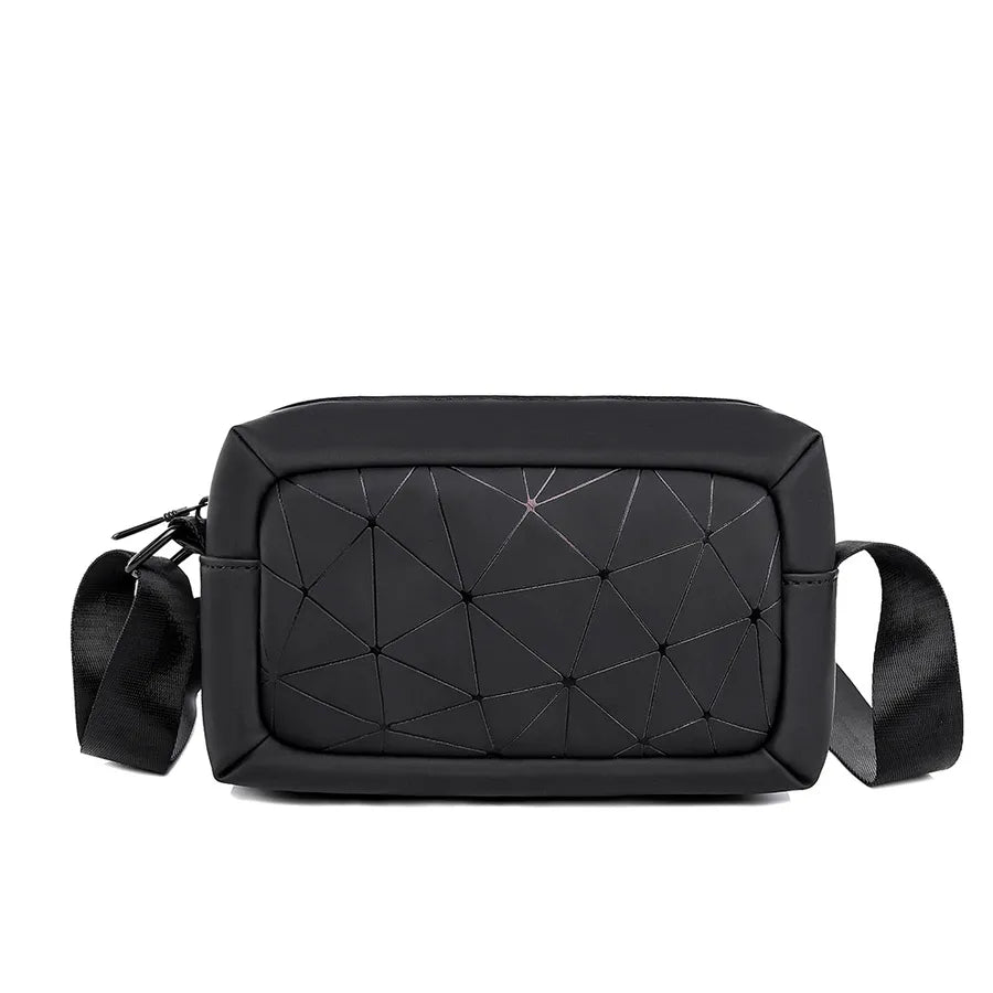 Bolso cruzado de tela Oxford para hombre con detalle de costura - imagen 6
