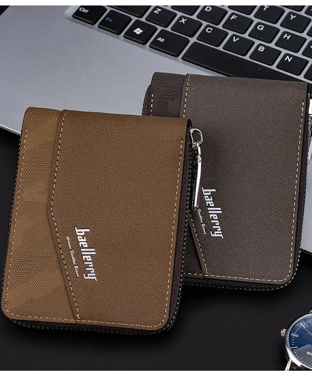 Cartera compacta de piel sintética para hombre para uso diario - imagen 2