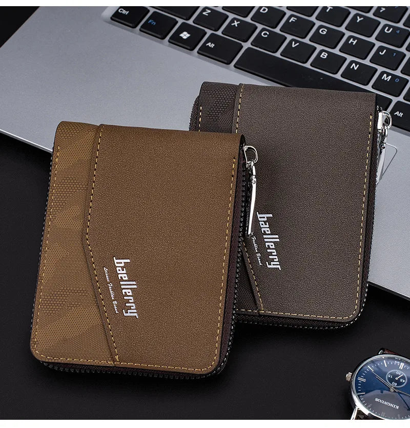 Cartera compacta de piel sintética para hombre para uso diario - imagen 2
