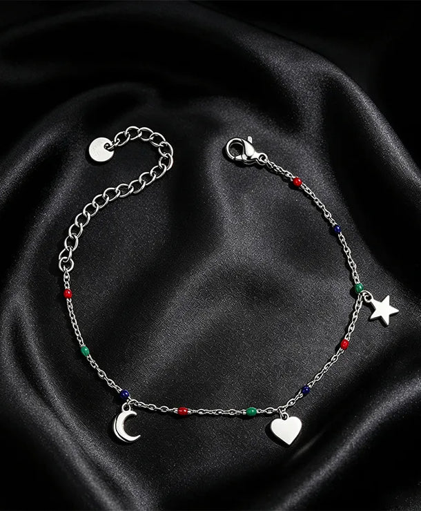 Pulsera XUPING de acero 304 con diseño de luna en esmalte para mujer - imagen 4