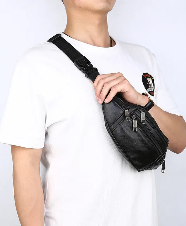 Riñonera de piel sintética para hombre en color liso, estilo business - imagen 3