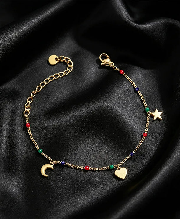 Pulsera XUPING de acero 304 con diseño de luna en esmalte para mujer - imagen 3