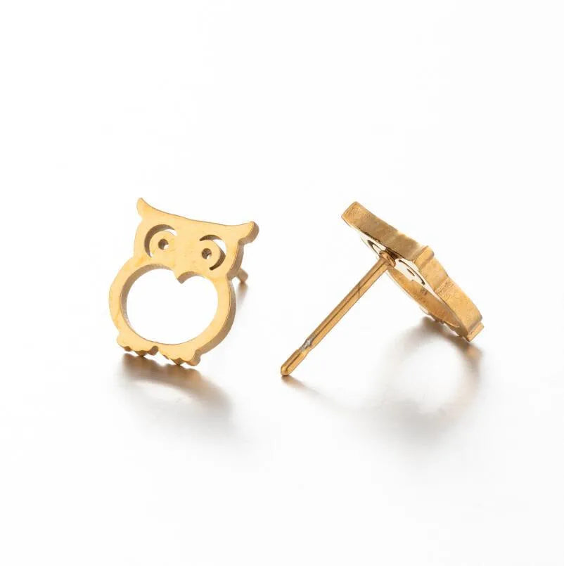 Aretes de animalitos con baño de oro 18K en acero 304 para mujer - imagen 5