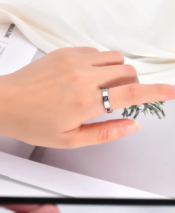 Anillo de acero 304 con baño de oro 18K y diseño de fruta para mujer - imagen 5