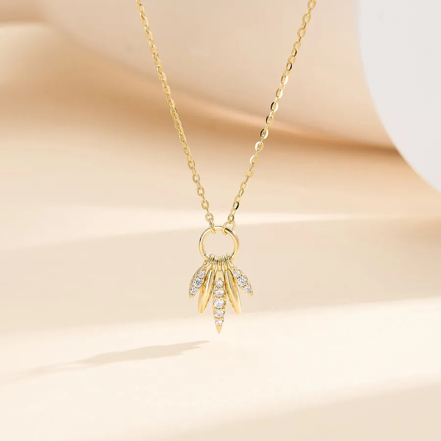 Collar de plata esterlina 925 con baño de rodio y doble corazón