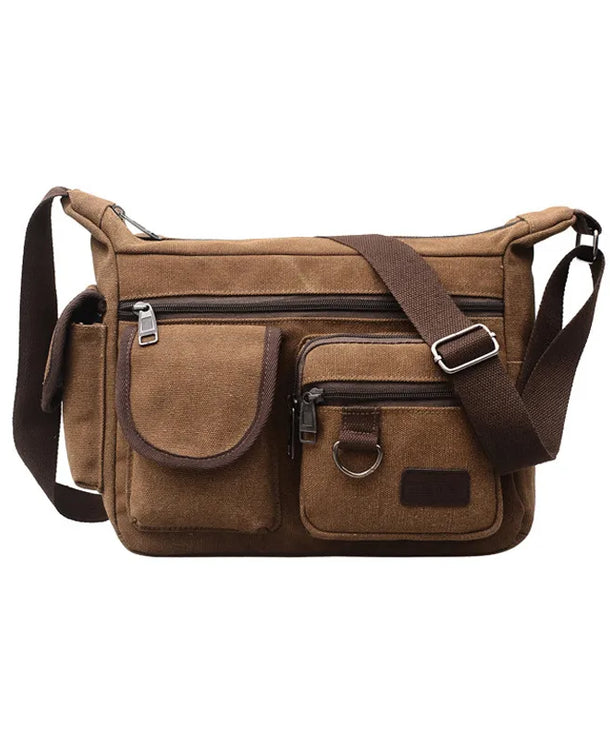 Bolso de hombro de lona para hombre, estilo retro para viajes - imagen 11