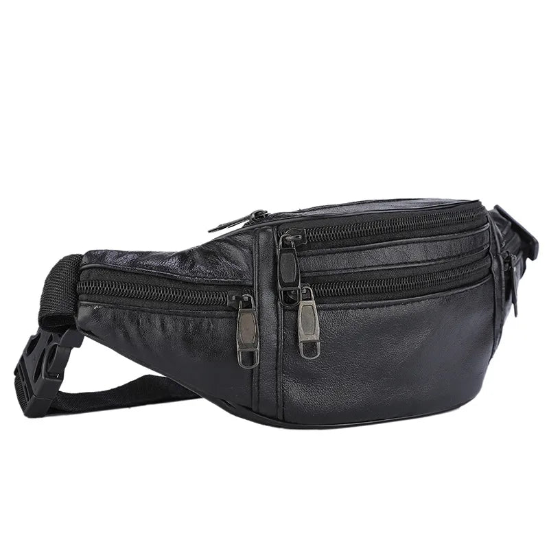 Riñonera de piel sintética para hombre en color liso, estilo business - imagen 4