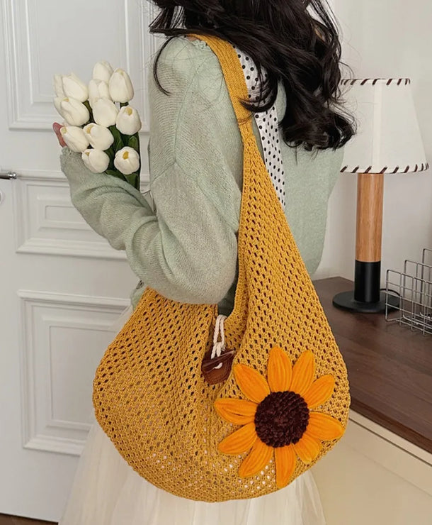 Bolso de crochet con diseño calado para mujer, estilo veraniego - imagen 4