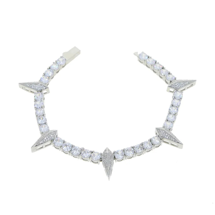 Pulsera de cobre para hombre con circonia y diseño en rombo - imagen 3