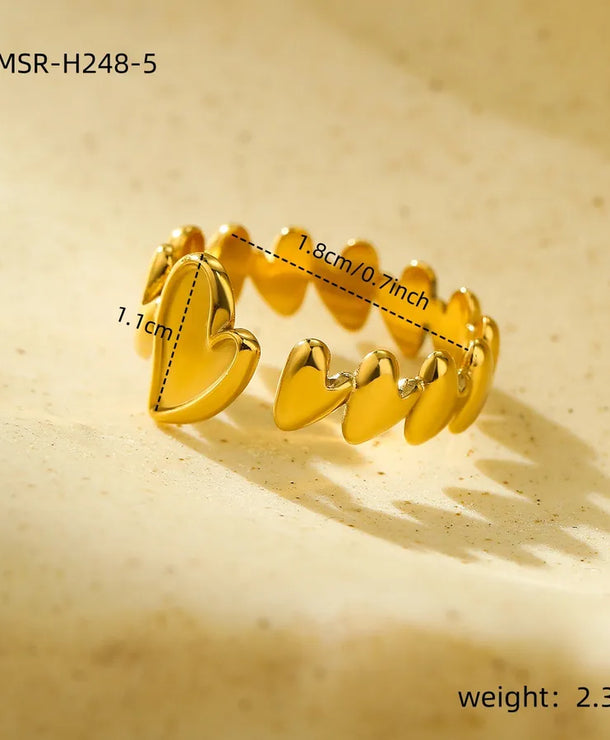 Anillo ajustable de acero inoxidable 304 en color liso, estilo IG - imagen 10