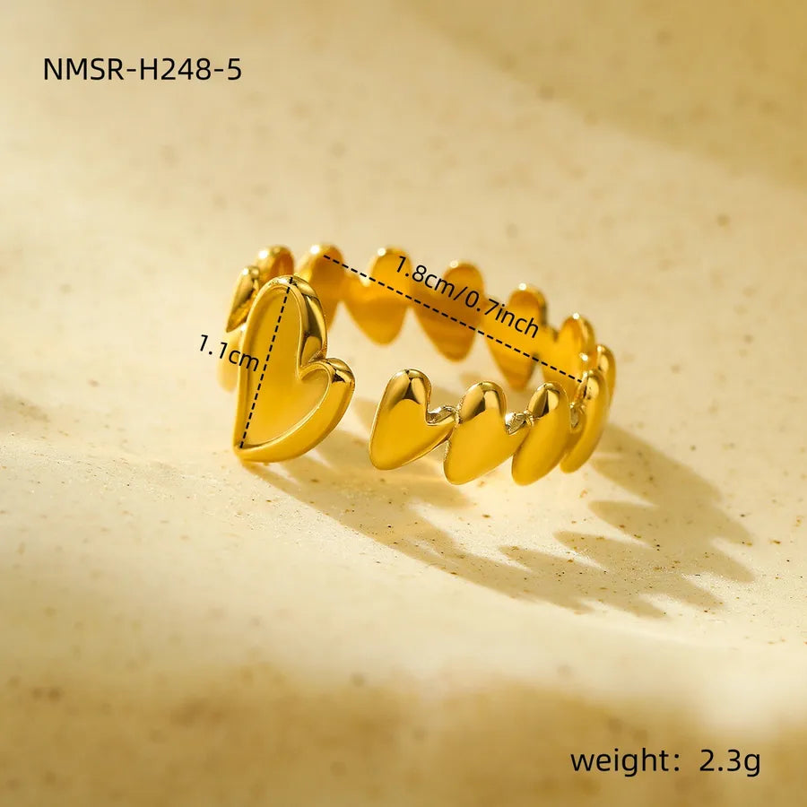 Anillo ajustable de acero inoxidable 304 en color liso, estilo IG - imagen 10
