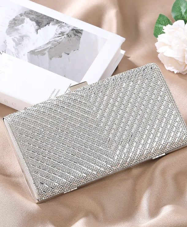 Bolso de noche de poliéster con rayas y estilo vintage para mujer - imagen 7