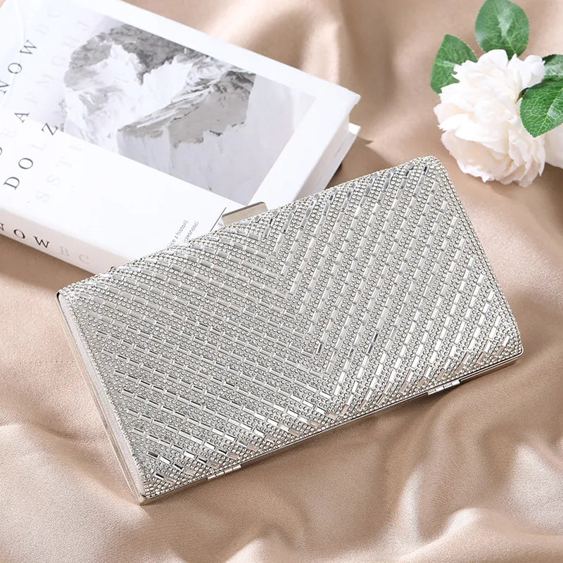 Bolso de noche de poliéster con rayas y estilo vintage para mujer - imagen 7