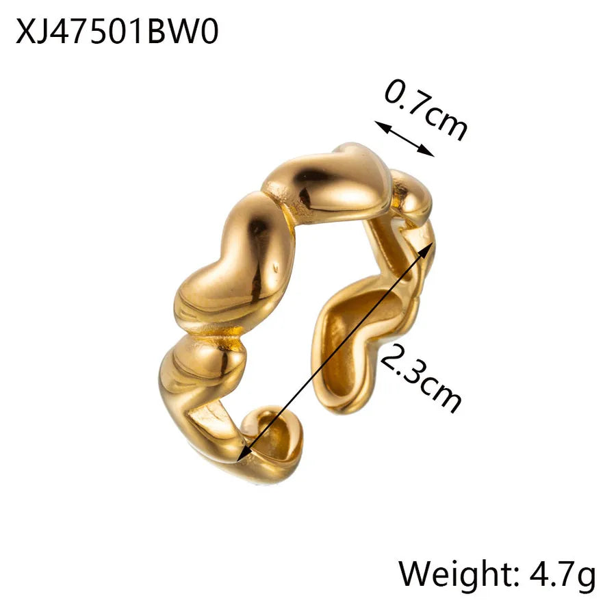 Anillo ajustable geométrico de acero de titanio para mujer - imagen 4