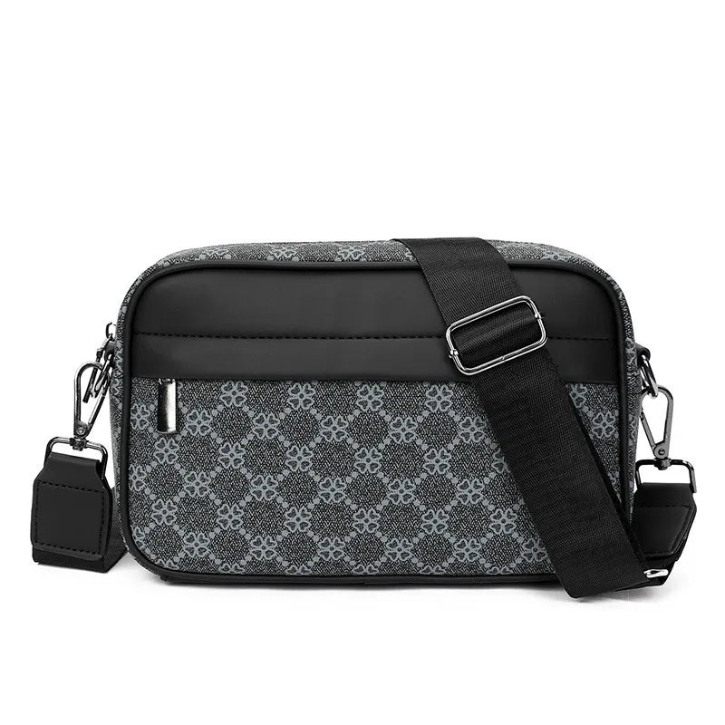 Bolso cruzado de piel sintética para hombre con diseño geométrico - imagen 8