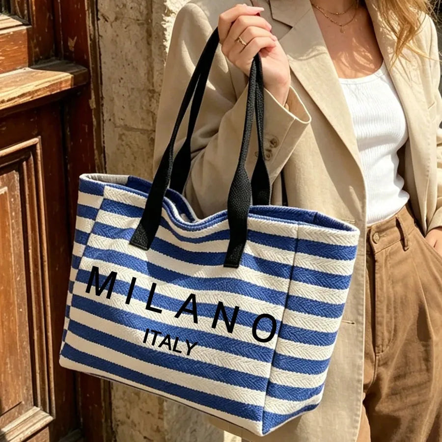 Cosmetiquera de poliéster con estampado de letras, portátil y unisex - imagen 8