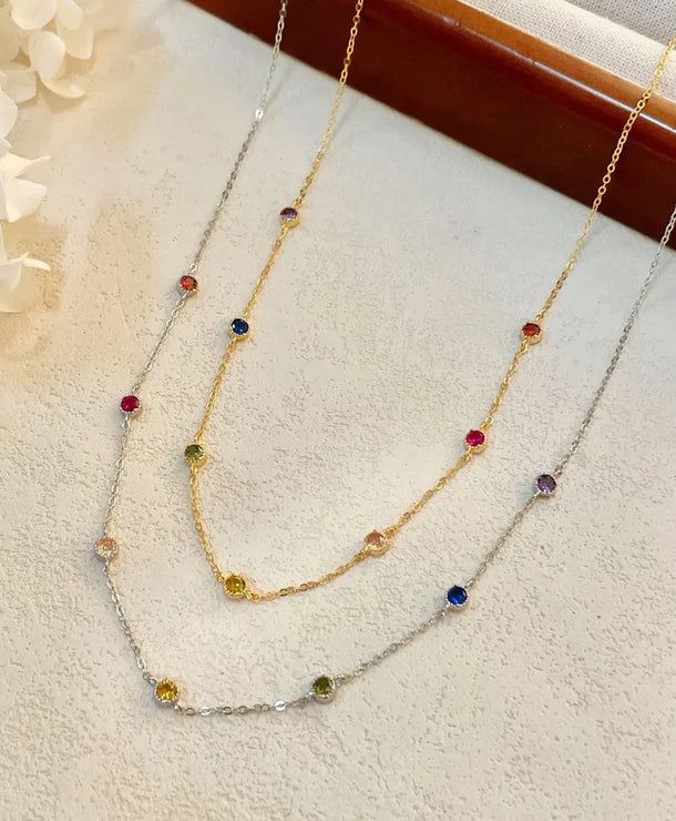 Gargantilla de plata esterlina 925 con diseño de burbujas para mujer - imagen 3