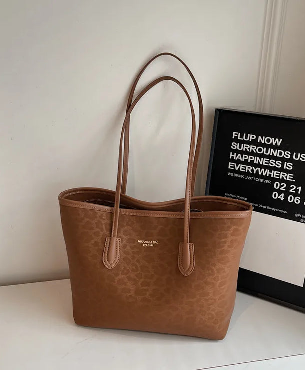Bolso tote de piel sintética con estampado de leopardo y gran capacidad - imagen 13