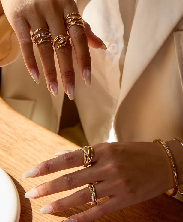Anillos ajustables de acero inoxidable 316 con diseño de serpiente - imagen 6