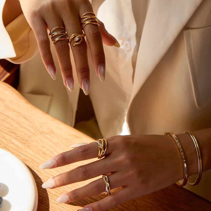 Anillos ajustables de acero inoxidable 316 con diseño de serpiente - imagen 6