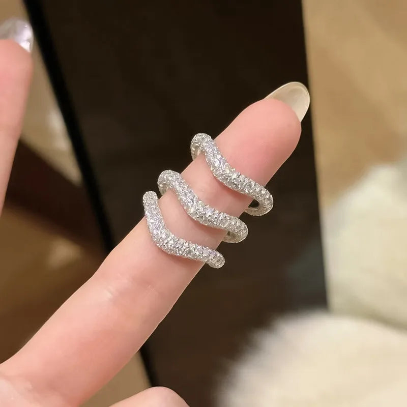 Anillos de plata esterlina 925 con circonias y estilo sencillo - imagen 4