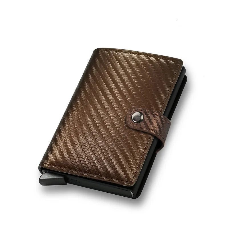 Tarjetero de piel para hombre con protección RFID antirrobo - imagen 12