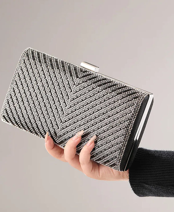 Bolso de noche de poliéster con rayas y estilo vintage para mujer - imagen 2