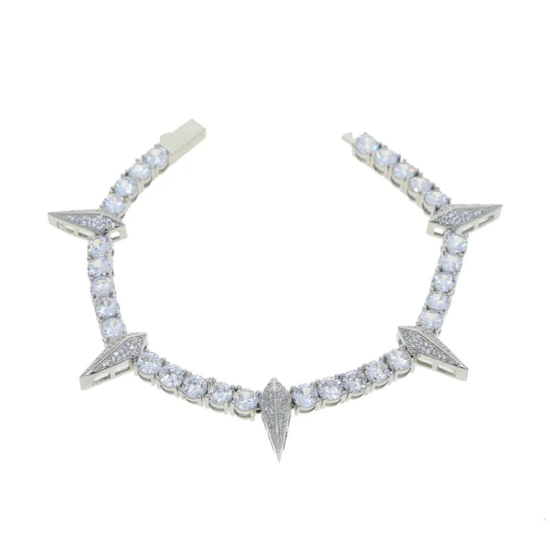 Pulsera de cobre para hombre con circonia y diseño en rombo - imagen 7