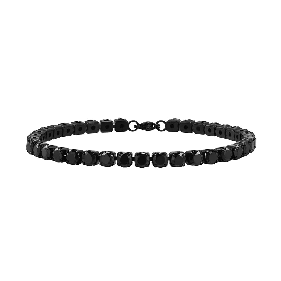 Pulsera tipo tennis de acero inoxidable 201 para hombre, color liso - imagen 9